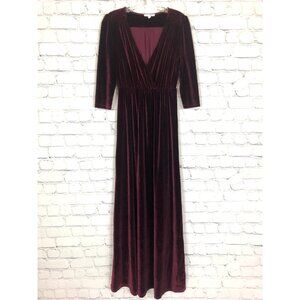 Baltic Born Sophia Velvet Maxi Dress Size S Mulberry